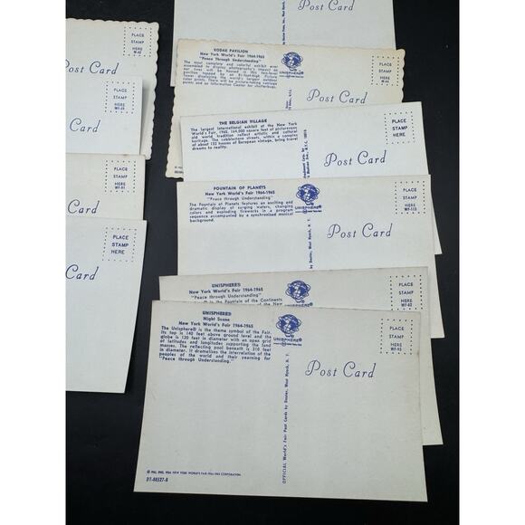 10 Vintage New York Postcard Lot 1964 NY New York World’s Fair Kodak Sphere-11 - Picture 10 of 11